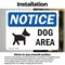 Signmission Dog Area, 10 in W x Rectangle, Vinyl Decal OS-2PACK-NS-D-710-L-15491 - alternate 4